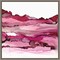 Pink Mountain Landscape II by Chris Paschke 16-in. W x 16-in. H. Canvas Wall Art Print Framed in Grey